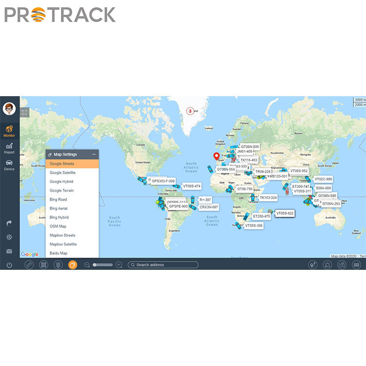 Online GPS-tracking software platform til flåde